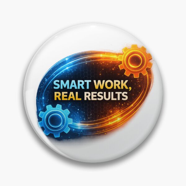 Item preview, Smart Work, Real Results Motivation Design designed and sold by DailyVibesLab.