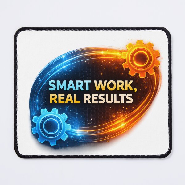 Item preview, Smart Work, Real Results Motivation Design designed and sold by DailyVibesLab.
