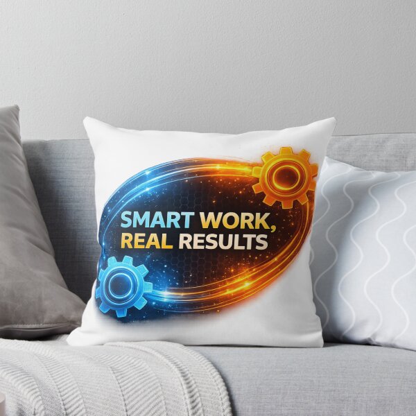 Item preview, Smart Work, Real Results Motivation Design designed and sold by DailyVibesLab.