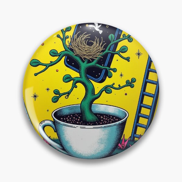 Item preview, Teacup Roots and Skyward Cranes designed and sold by PictorialWhimsy.