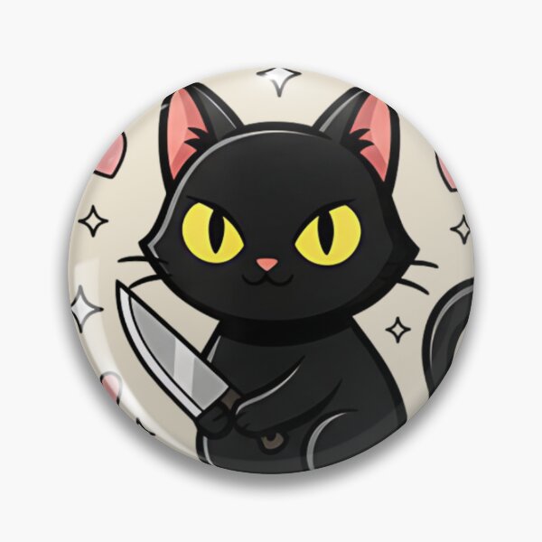 Item preview, Funny Stabby Cat What? - Cute Murderous Black Cat Meme Aesthetic designed and sold by ZyxDes.