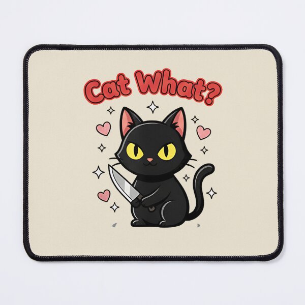 Item preview, Funny Stabby Cat What? - Cute Murderous Black Cat Meme Aesthetic designed and sold by ZyxDes.