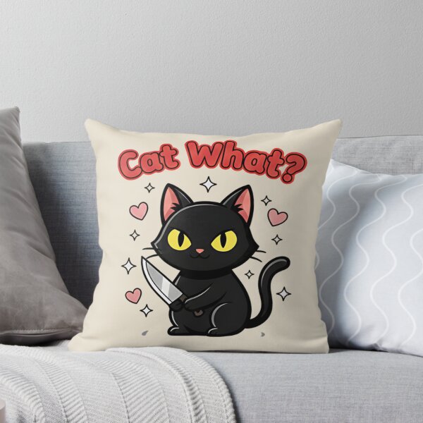 Item preview, Funny Stabby Cat What? - Cute Murderous Black Cat Meme Aesthetic designed and sold by ZyxDes.