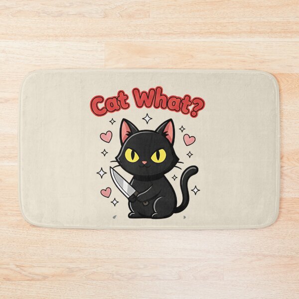 Item preview, Funny Stabby Cat What? - Cute Murderous Black Cat Meme Aesthetic designed and sold by ZyxDes.