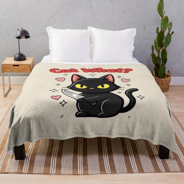 Item preview, Funny Stabby Cat What? - Cute Murderous Black Cat Meme Aesthetic designed and sold by ZyxDes.