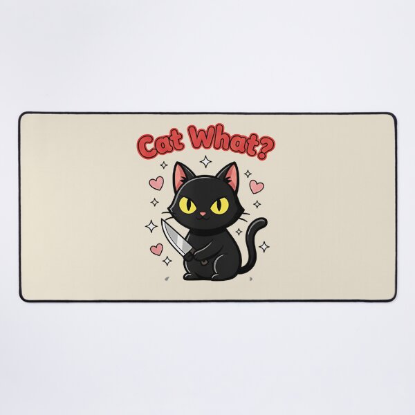 Item preview, Funny Stabby Cat What? - Cute Murderous Black Cat Meme Aesthetic designed and sold by ZyxDes.