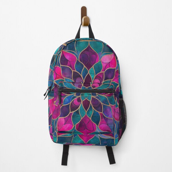 Item preview, Stained Glass Jade Violet Magenta Inspired Mosaic Mandala Pattern designed and sold by GrinGalore.