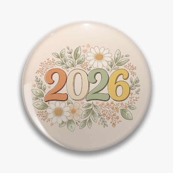 Item preview, 2026 New Year Floral Typography Art Design designed and sold by CraftachicDsgn.