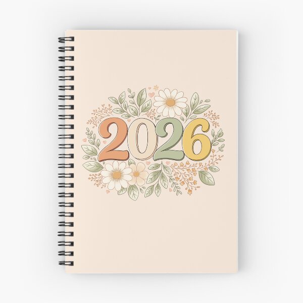 Item preview, 2026 New Year Floral Typography Art Design designed and sold by CraftachicDsgn.