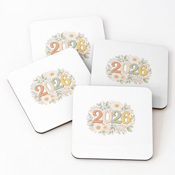 Item preview, 2026 New Year Floral Typography Art Design designed and sold by CraftachicDsgn.
