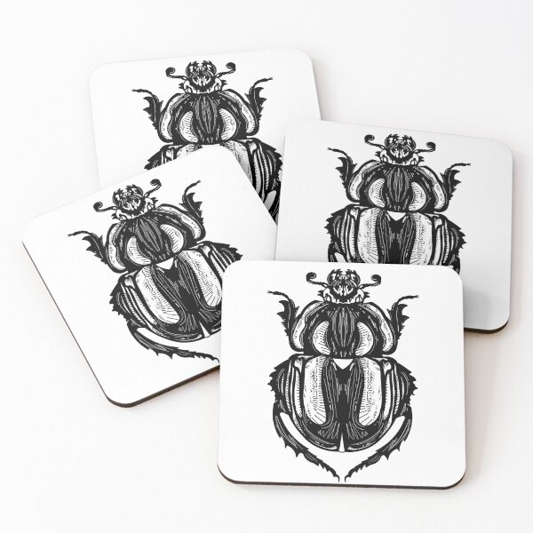 Item preview, beetle designed and sold by Kama black&white.
