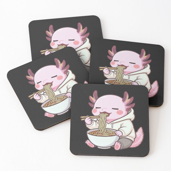Item preview, Axolotl Eating Ramen – Cozy Comfort Food Illustration designed and sold by ColorSplash123.