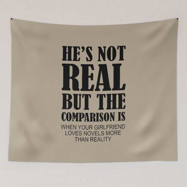 Item preview, Fictional Men vs Real Life Book Humor designed and sold by ApricotBlossom.