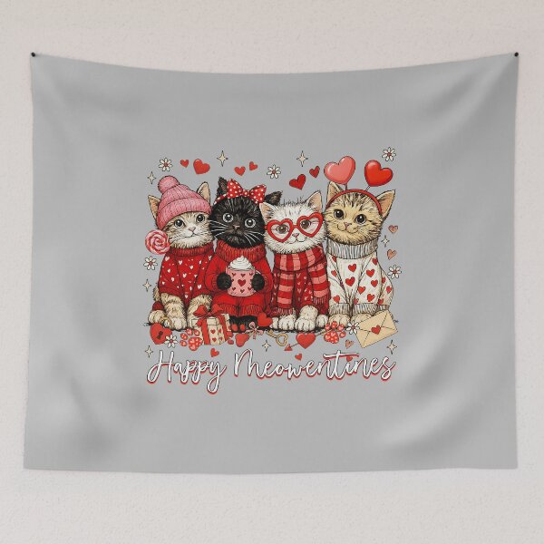 Item preview, Happy Meowentines Cute Valentine Cat Lovers Girls Women Kid designed and sold by mjohnson9.