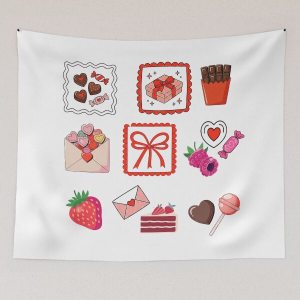 Item preview, Valentine Cute Sweets & Love Stickers – Candy, Hearts, Gifts & Berries Clipart Set designed and sold by Verycutethings.