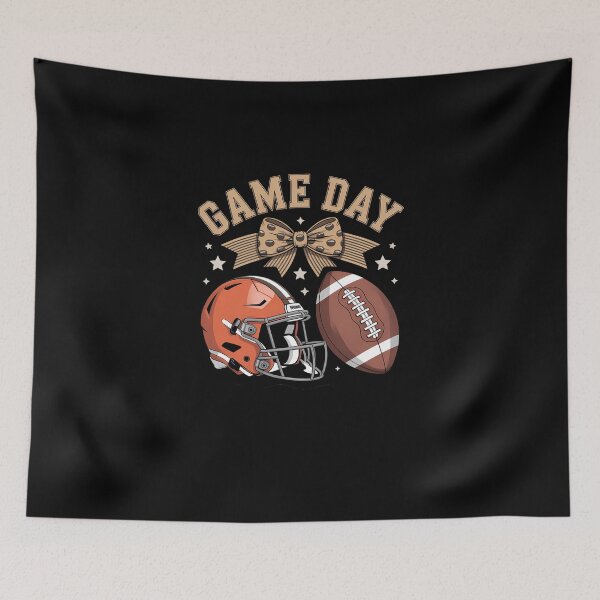 Item preview, Football Mom Orange Coquette Bow Game Day designed and sold by IdunayaStore.