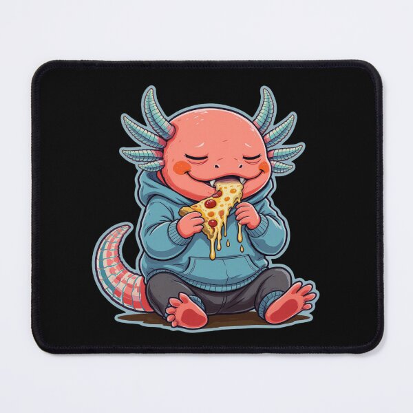 Item preview, Axolotl Eating Pizza – Cool Street Food Vibe Illustration designed and sold by ColorSplash123.
