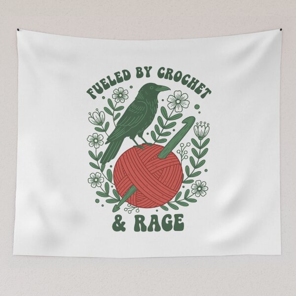 Item preview, Fueled By Crochet And Rage Funny Crochet Lover designed and sold by LuminOrb.