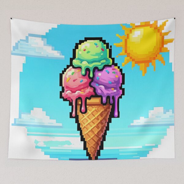 Item preview, Ice cream cone with three scoops designed and sold by Uglyandcute.