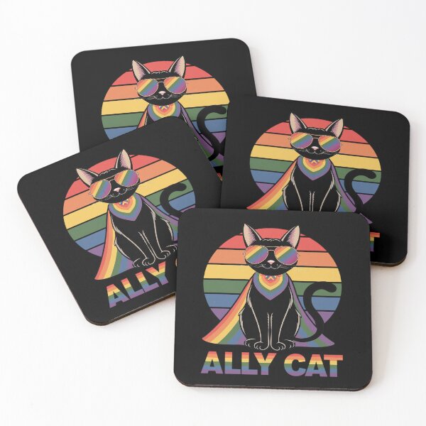 Item preview, LGBT Ally Cat Be Kind Gay Rainbow LGBTQ Flag Gay Pride  designed and sold by angolinnArt.