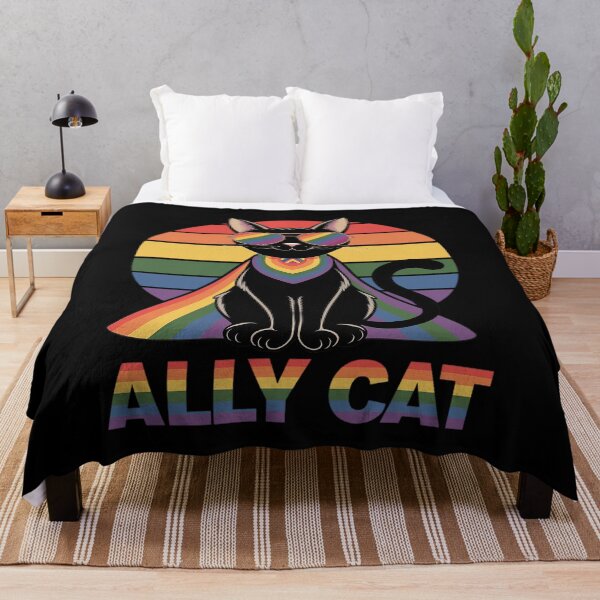 Item preview, LGBT Ally Cat Be Kind Gay Rainbow LGBTQ Flag Gay Pride designed and sold by angolinnArt.