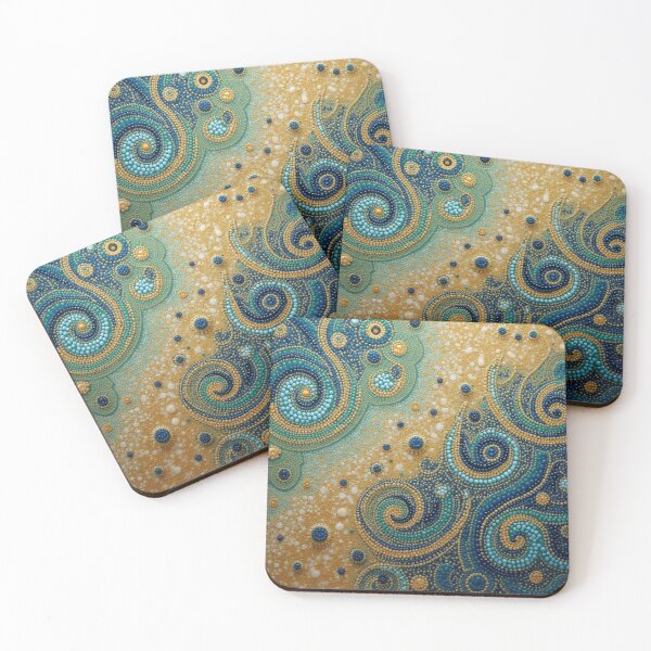 Item preview, Aboriginal Inspired Dot Art - With The Waves and Sand designed and sold by GrinGalore.