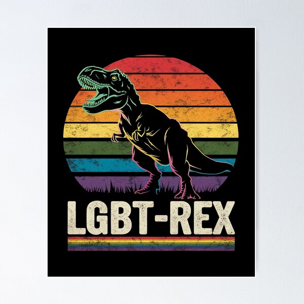 Item preview, LGBT-Rex Gay Pride Dinosaur Sunset  designed and sold by joyouartArt.