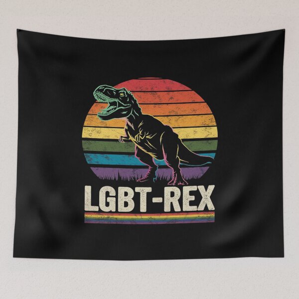 Item preview, LGBT-Rex Gay Pride Dinosaur Sunset  designed and sold by joyouartArt.
