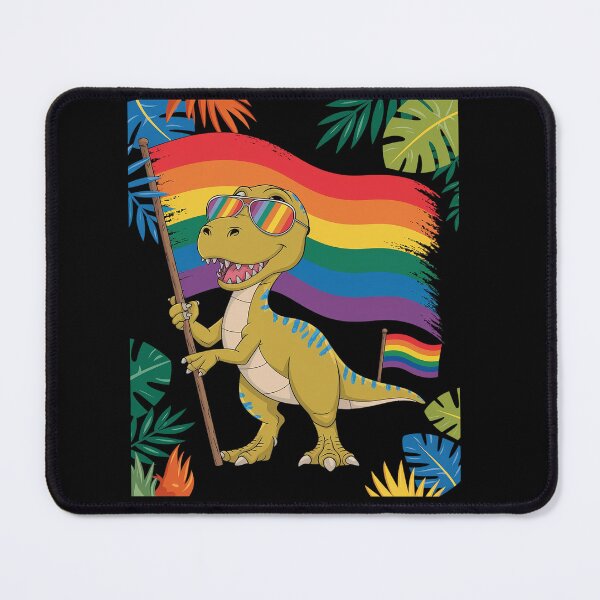 Item preview, LGBT Dinosaur LGBT Pride Month Lesbian Pride Rainbow Flag designed and sold by angolinnArt.