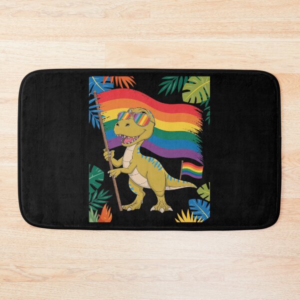 Item preview, LGBT Dinosaur LGBT Pride Month Lesbian Pride Rainbow Flag  designed and sold by angolinnArt.