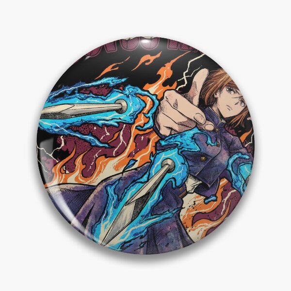 Item preview, Confident Brunette Sorceress Hammer Nails Straw Doll Resonance Fighter Inspired by Dark Anime Manga Fan Art Aesthetic designed and sold by Senpaiwaves.