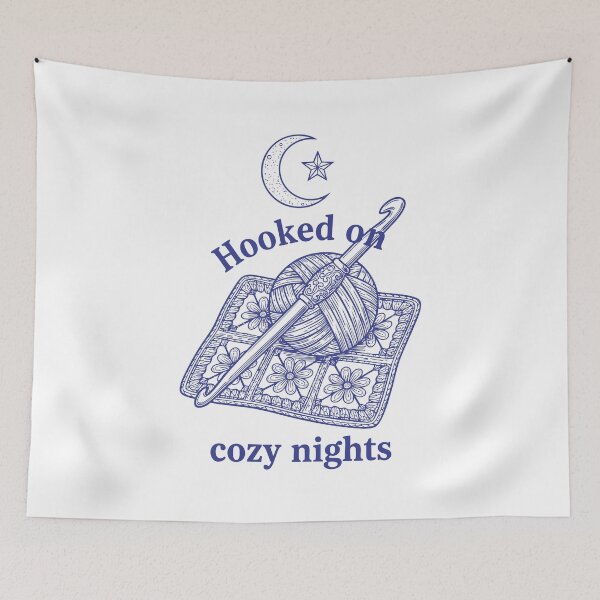 Item preview, Crochet Lover Hooked On Cozy Nights Funny designed and sold by LuminOrb.