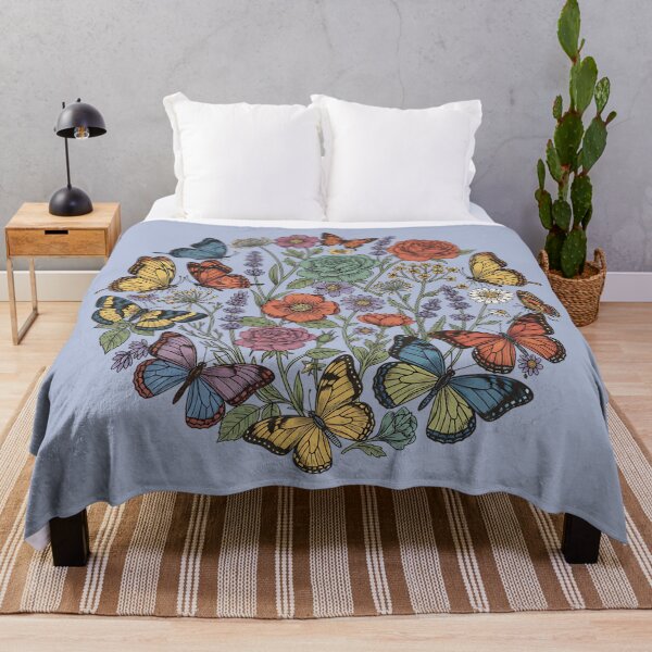Item preview, Vintage Botanical Butterfly Garden Circle designed and sold by BirdsnStuff.