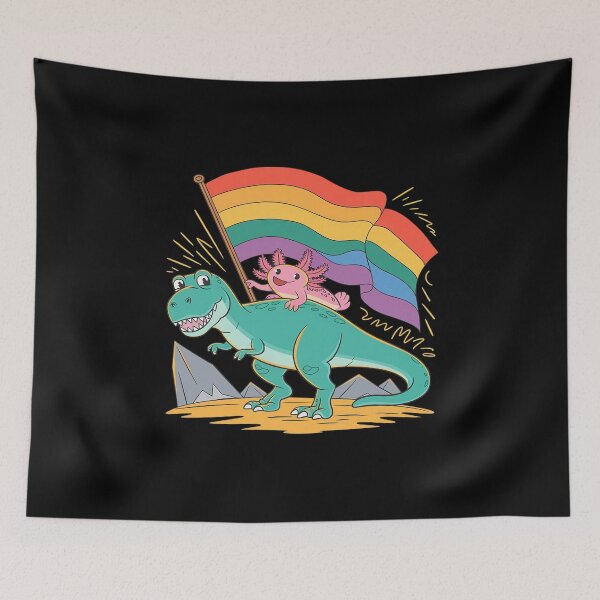 Item preview, Pride Month LGBTQ Stuff & LGBT  Men Women Dinosaur Axolotl Gay Pride Rainbow Flag Lesbian Proud Ally  designed and sold by joyouartArt.
