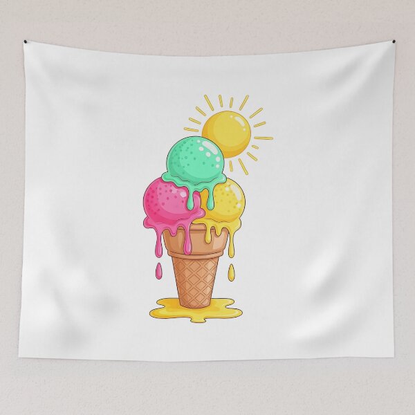 Item preview, Ice cream cone with three scoops designed and sold by Uglyandcute.