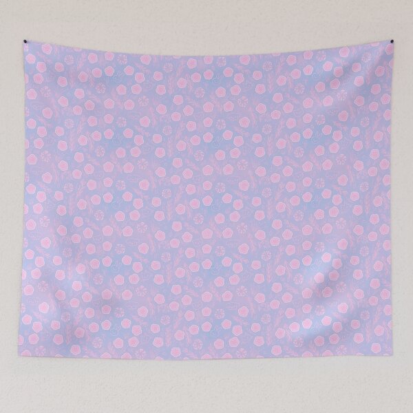 Item preview, Spring Floral + Cute Animal Doodles / Cold Pink Lilac / Watercolour background designed and sold by Elisa Moriconi.