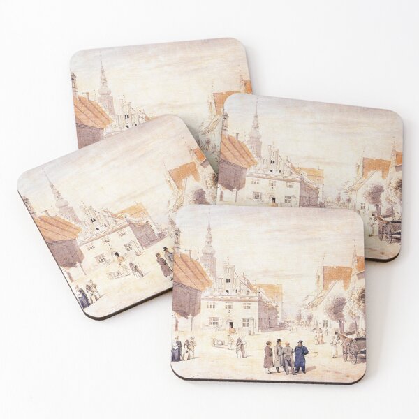 Item preview, The Marketplace of Greifswald with the Family Friedrich (c. 1818) – Caspar David Friedrich designed and sold by Art Outlaws.