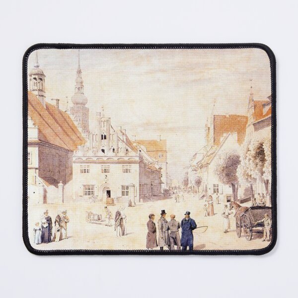 Item preview, The Marketplace of Greifswald with the Family Friedrich (c. 1818) – Caspar David Friedrich designed and sold by Art Outlaws.