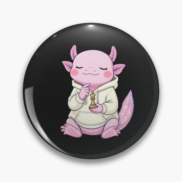 Item preview, Calm Chess Thinker Axolotl – Peaceful Strategy Aesthetic Illustration designed and sold by ColorSplash123.