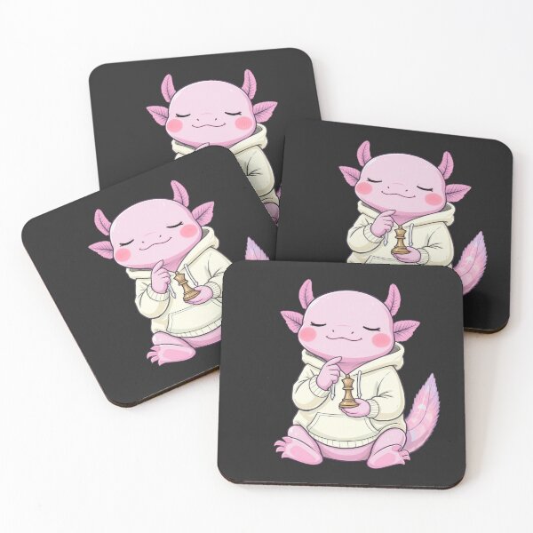 Item preview, Calm Chess Thinker Axolotl – Peaceful Strategy Aesthetic Illustration designed and sold by ColorSplash123.