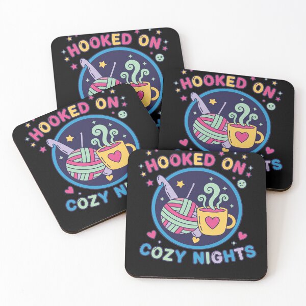 Item preview, Hooked On Cozy Nights Crochet Lover Funny designed and sold by LuminOrb.
