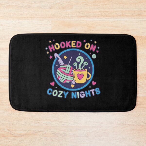 Item preview, Hooked On Cozy Nights Crochet Lover Funny designed and sold by LuminOrb.