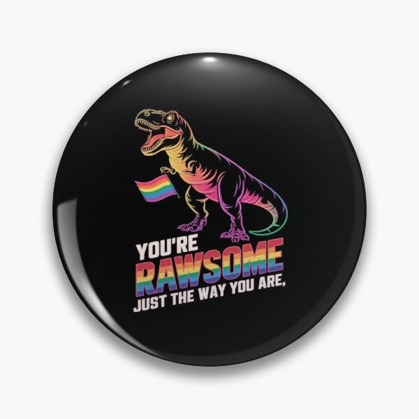 Item preview, LGBT Dinosaur Rainbow Pride Flag Rawrsome Gay Pride Month  designed and sold by angolinnArt.