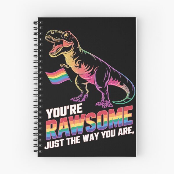 Item preview, LGBT Dinosaur Rainbow Pride Flag Rawrsome Gay Pride Month  designed and sold by angolinnArt.