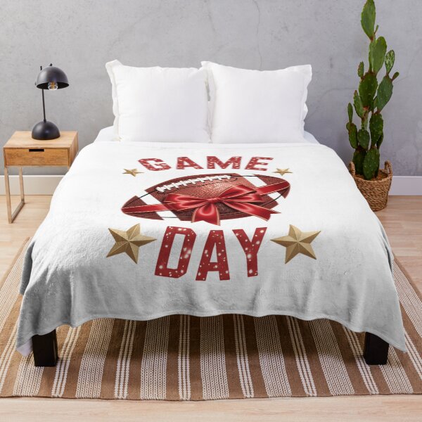 Item preview, Game Day Football Season Football Mama Girl Red Gold Vibes designed and sold by FaithAbbott.