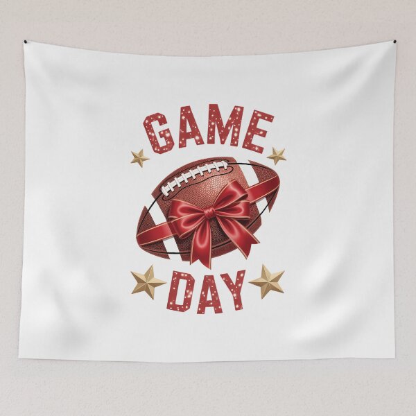 Item preview, Game Day Football Season Football Mama Girl Red Gold Vibes designed and sold by FaithAbbott.