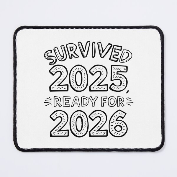 Item preview, Survived 2025 Ready for 2026 Typography Design designed and sold by DavidTeeStudio.