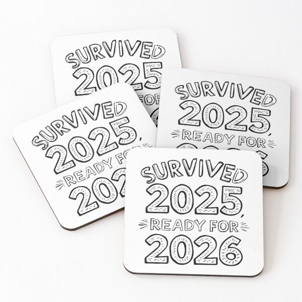 Item preview, Survived 2025 Ready for 2026 Typography Design designed and sold by DavidTeeStudio.