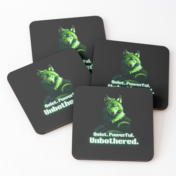 Item preview, Quiet Powerful Unbothered Wolf Illustration – Minimal Strength Art designed and sold by AdicretorDesign.