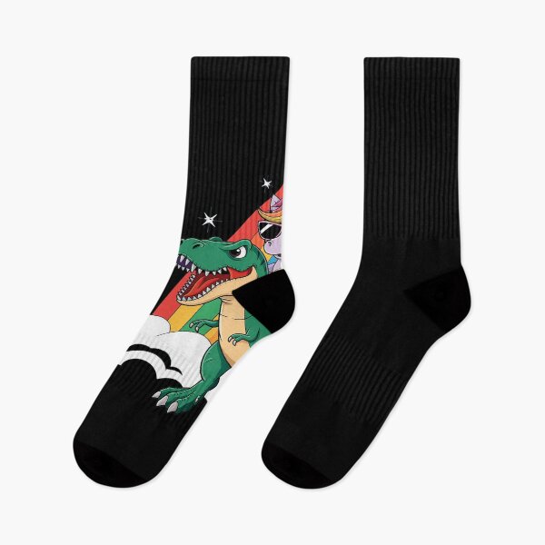 Item preview, Rainbow Unicorn Riding T rex - Dinosaur Boys Girls Men Women  designed and sold by joyouartArt.